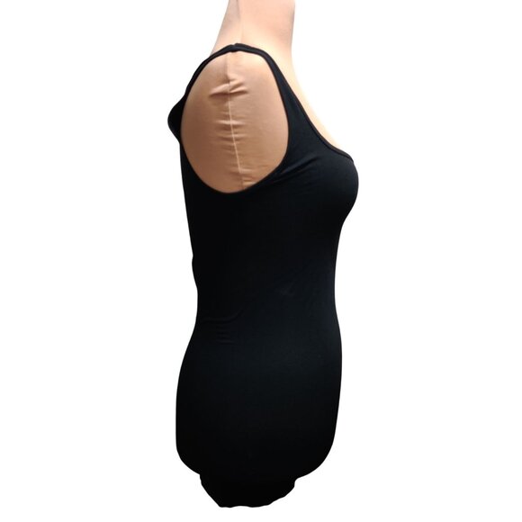LOVE 83 L XL Juniors Womens Tank Top Black Scoop Neck Fitted Layering Stretch - Picture 10 of 12